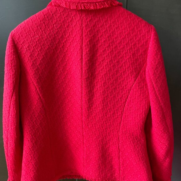 Bright Red Wool Blazer - Picture 4 of 5